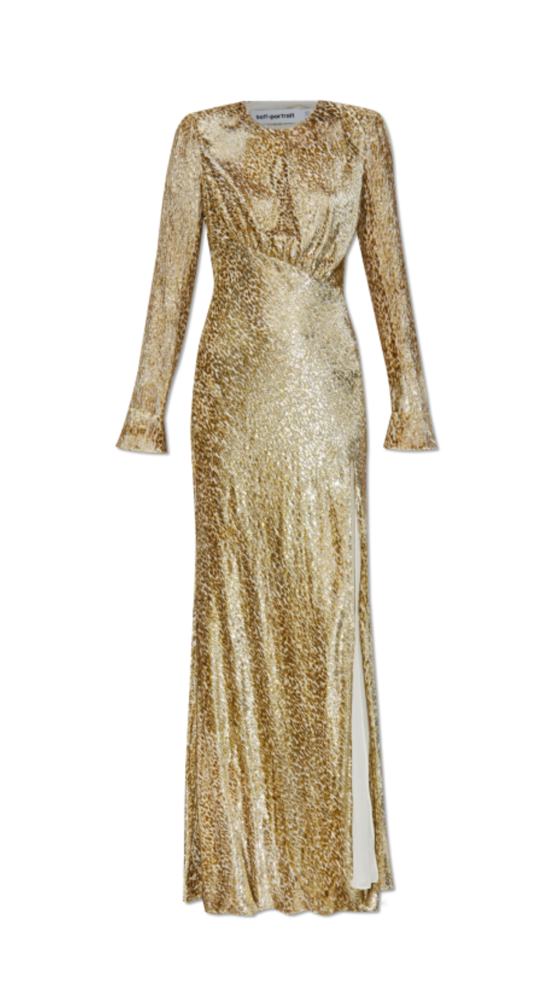Vestido Dorado Self-Portrait (M)