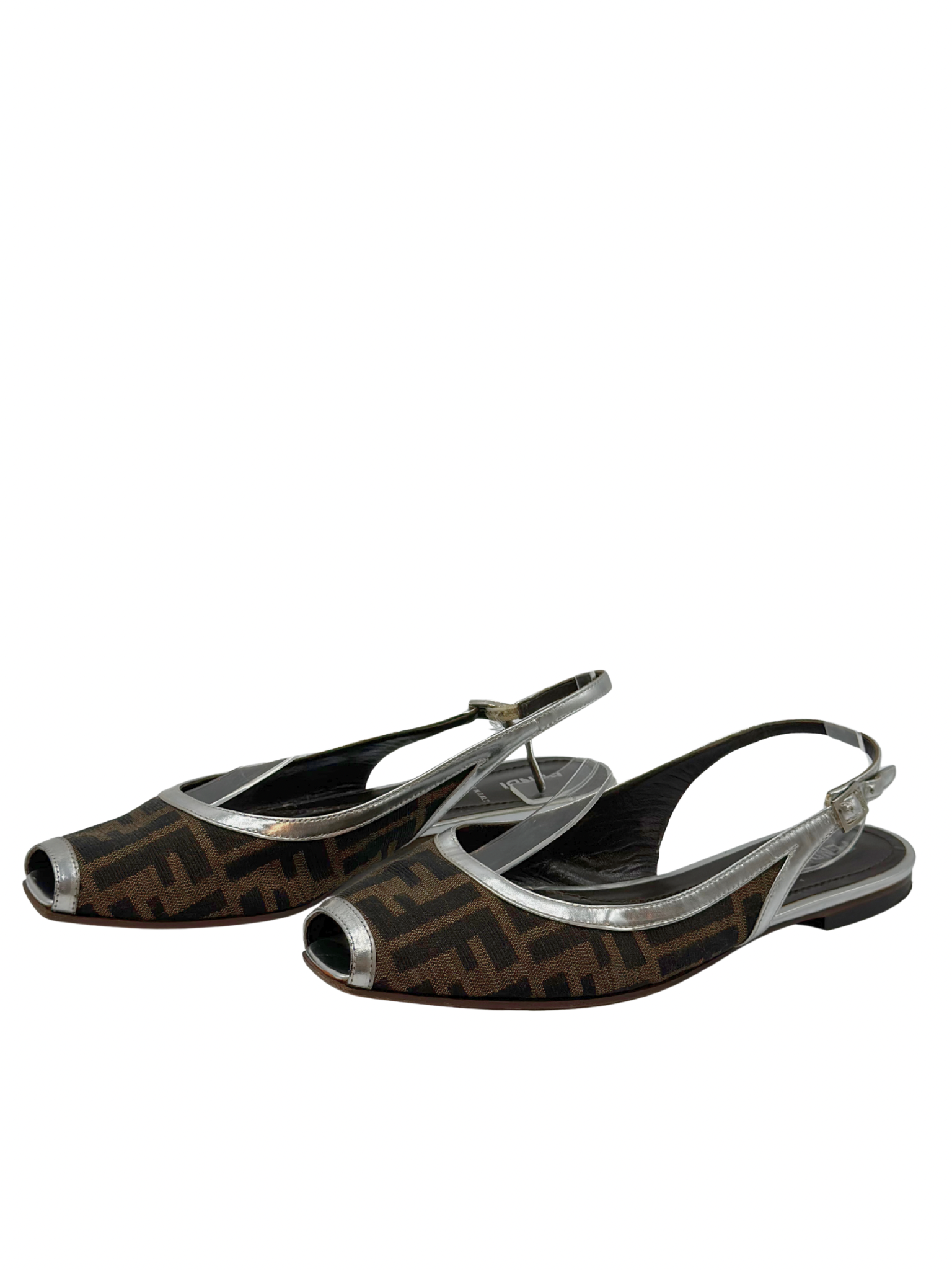 Sandalias Fendi Zucca Slingback (39.5)