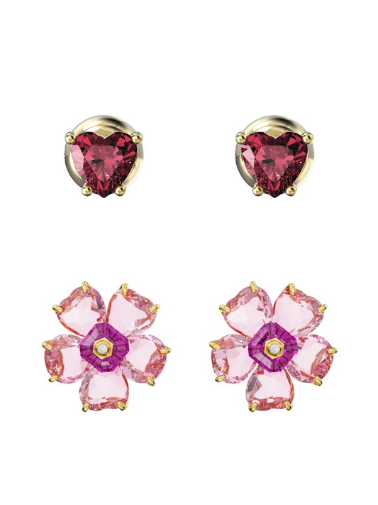 Set 2 Aros de Flor Swarovski Idyllia + Aros de Corazones