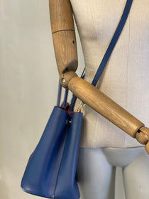 Cartera Prada Saffiano Double Leather Bag Blue