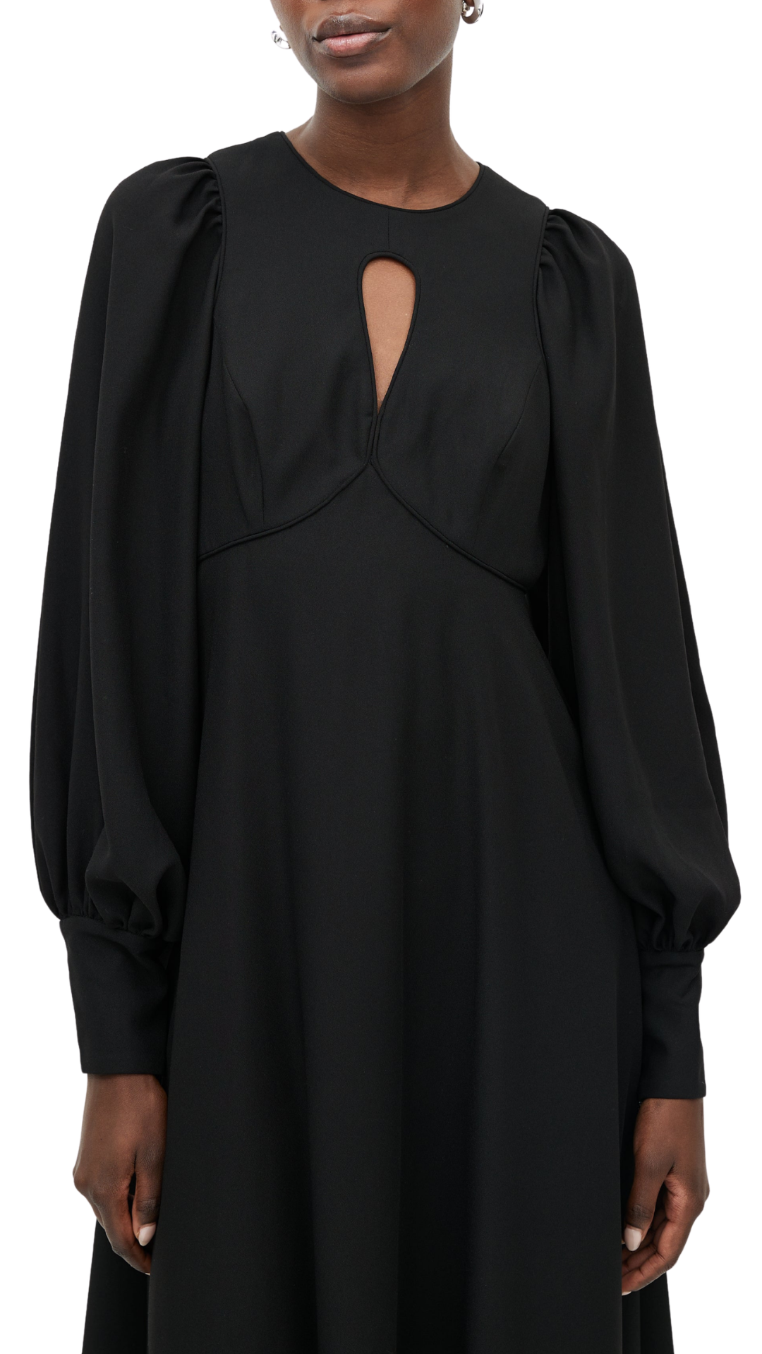 Vestido Midi Zimmermann Black Keyhole (M)