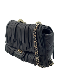 Mini Bolso Negro con Flecos Purificación García
