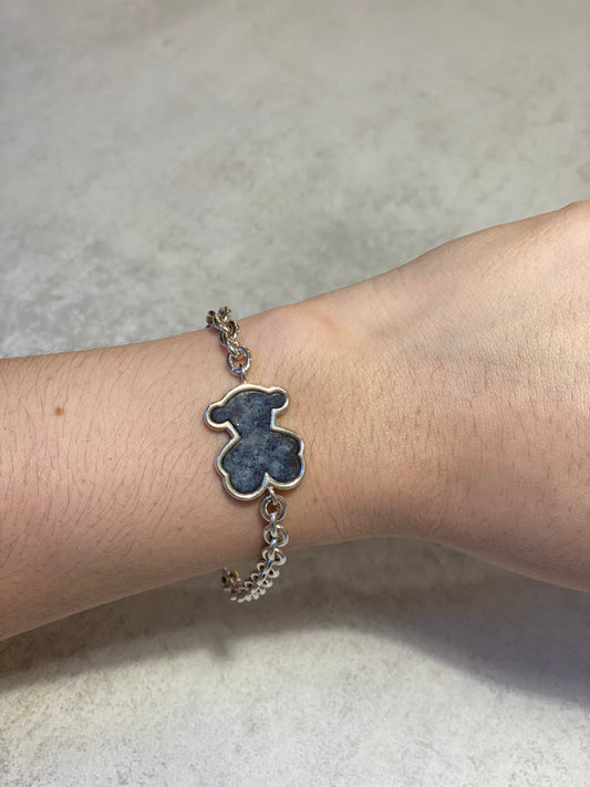 Pulsera Tous de Plata con Piedra Dumortierita