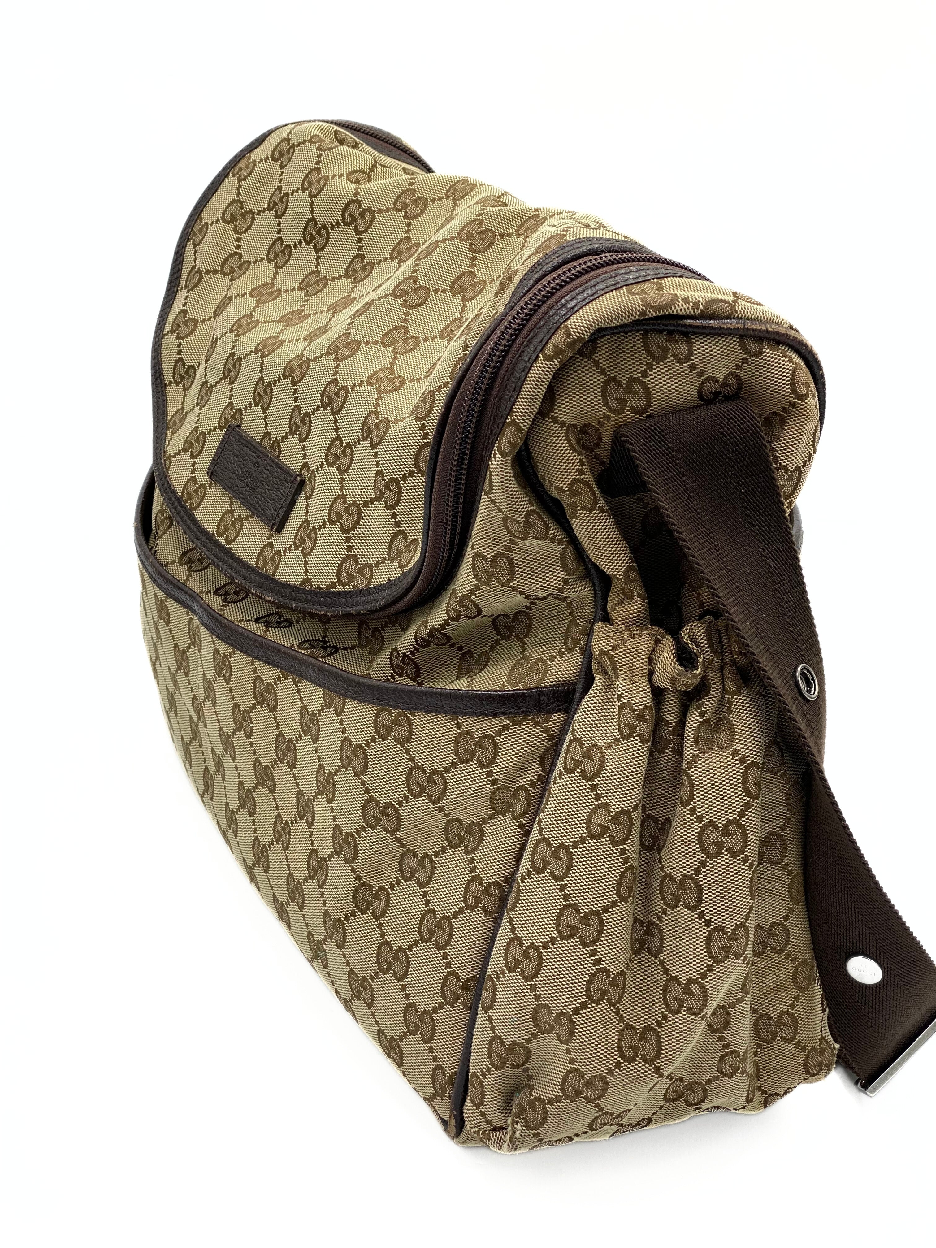 Pañalera Diaper Bag Gucci GG + Cambiador