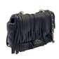 Mini Bolso Negro con Flecos Purificación García