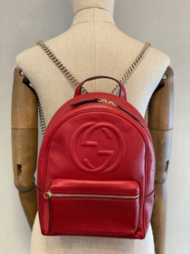 Mochila Gucci Soho Chain Backpack Red