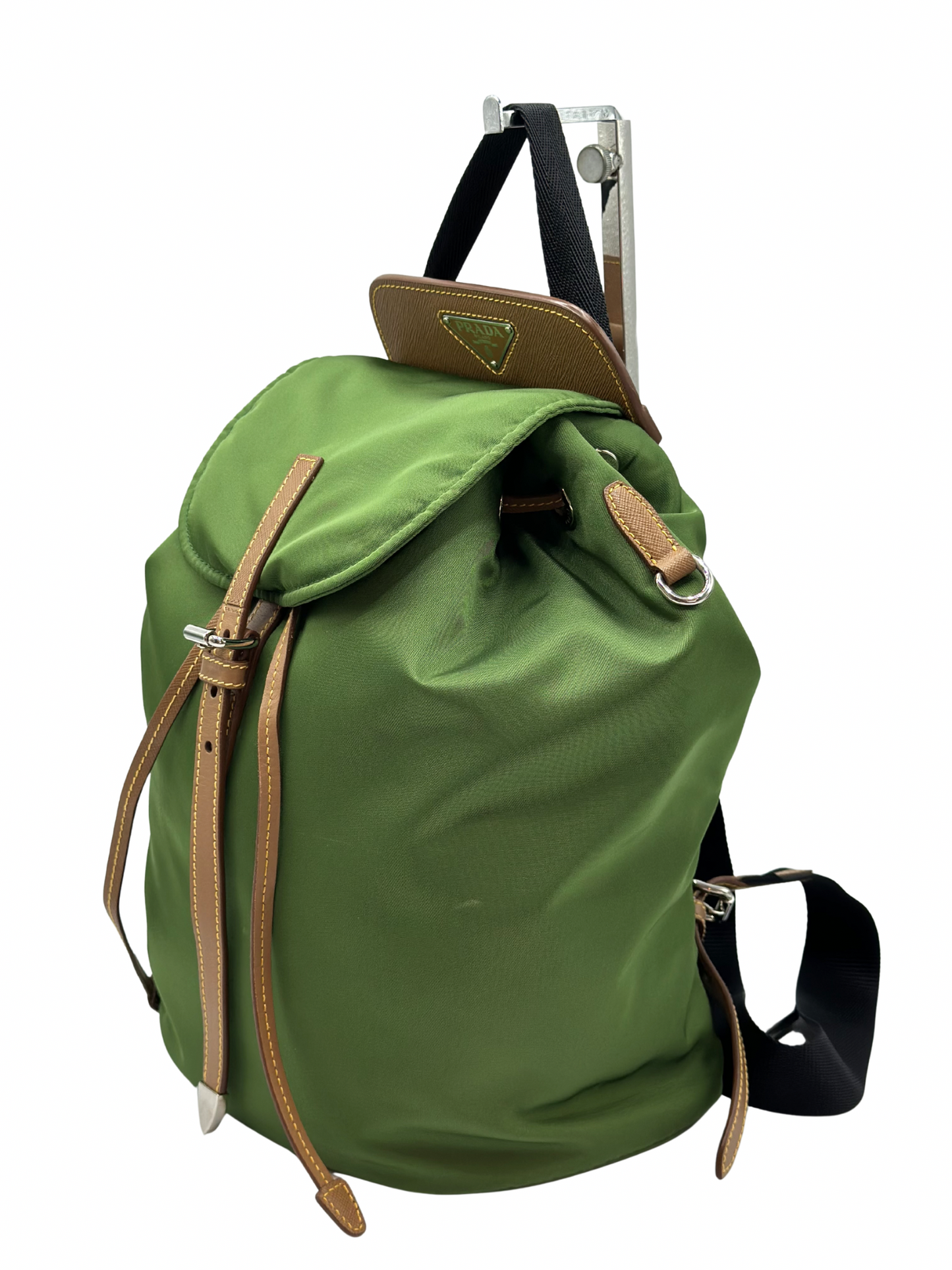 Mochila de Nylon Verde Prada