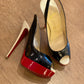 Sandalia Christian Louboutin Lady Peep Tricolor (37.5)