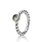 Anillo Pandora de Plata con Piedra Marrón