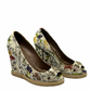 Pumps Peep-Toe Gucci Horsebit Floral Canvas (39)