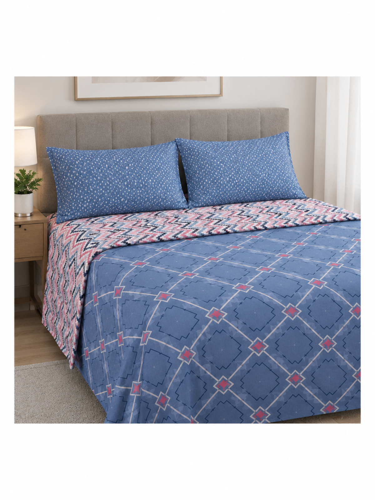 Juego de Sabanas de 3 Piezas Reversible Full/Queen