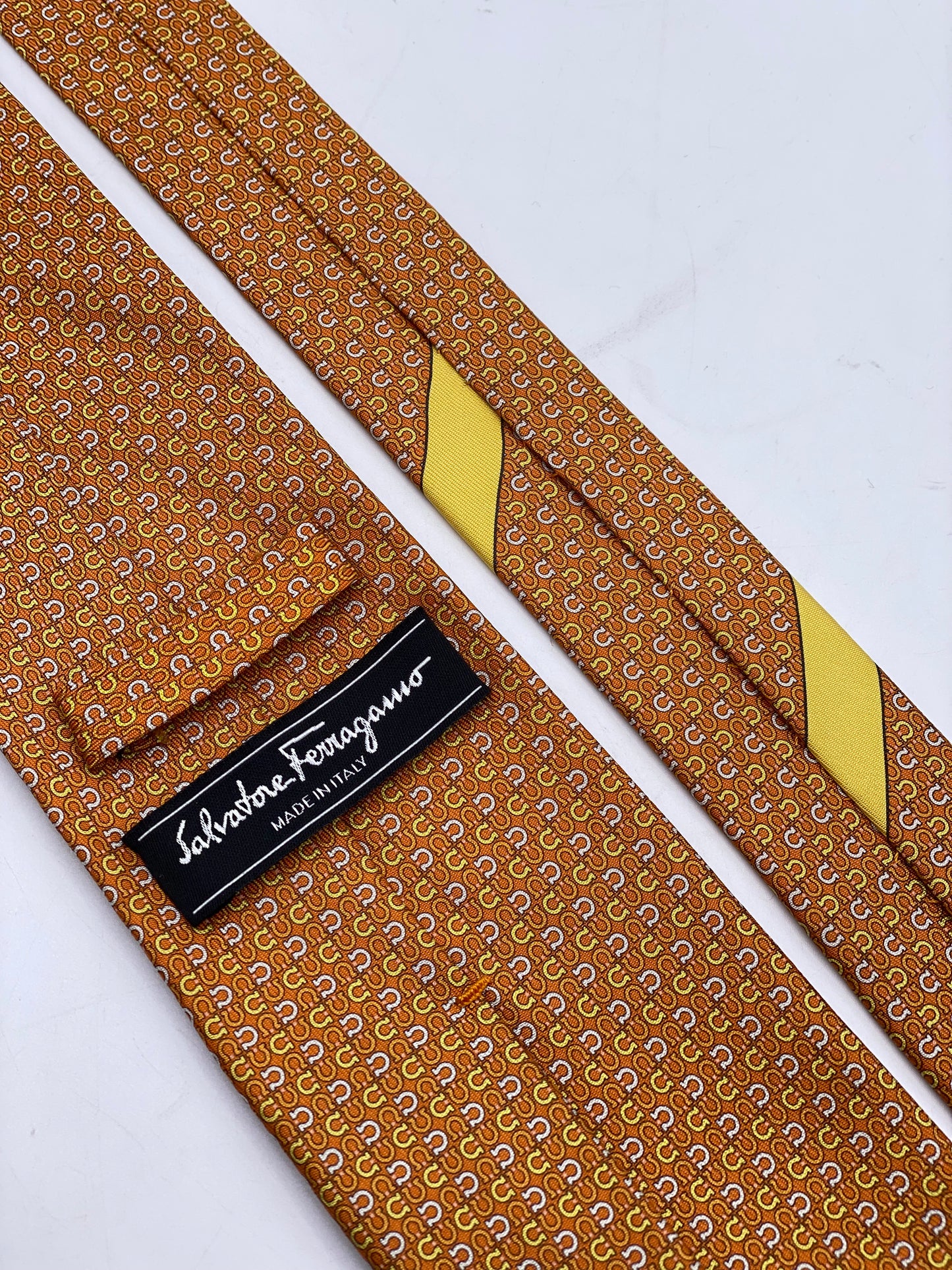Corbata de Seda Naranja Salvatore Ferragamo