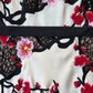 Vestido Largo con Flores Bordadas Javier Saiach (S)