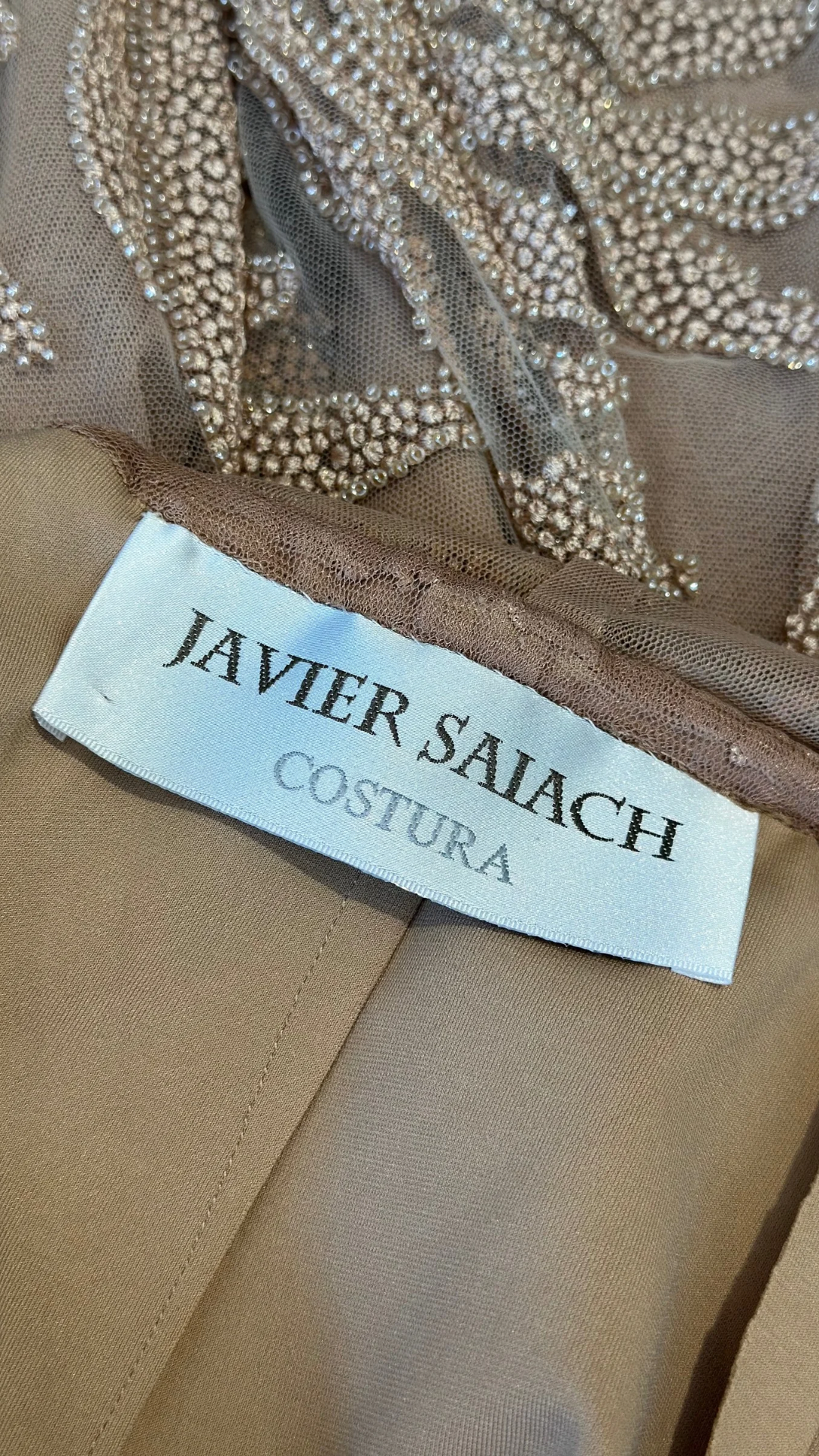 Vestido Bordado Javier Saiach (S)