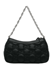Bolso de Hombro Gucci GG Matelassé Negro de Cuero