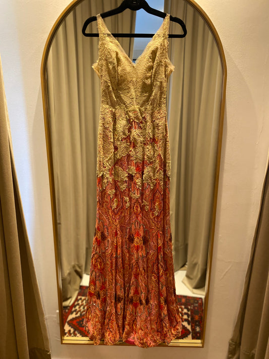 Vestido Victoria Maluff Combinado (Talle XS)