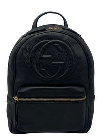 Mochila Negra Gucci Soho Interlocking