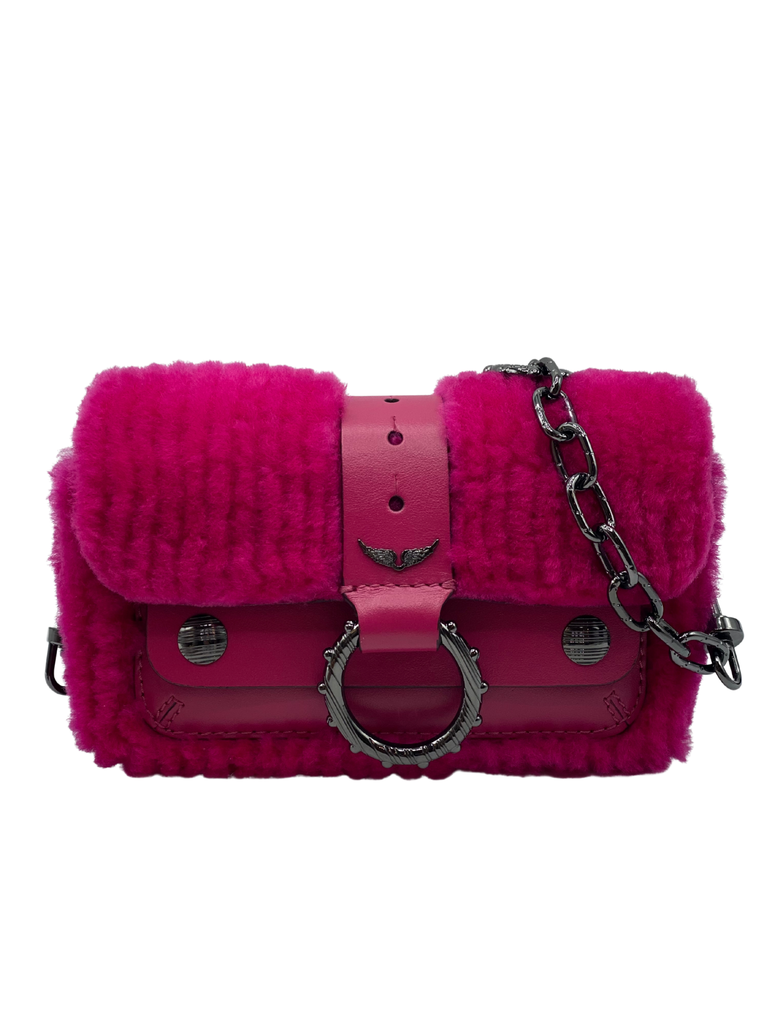 Bolso Fucsia de Piel Kate Wallet Zadig & Voltaire