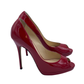 Sandalia Jimmy Choo Red Peep Toe (37.5)