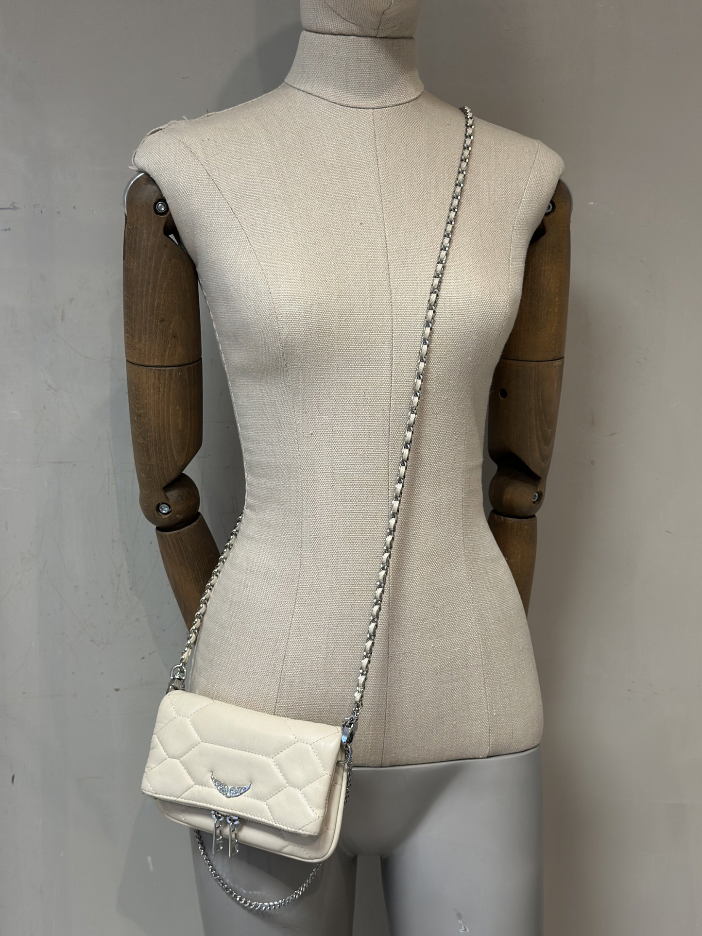 Bandolera Blanca Zadig & Voltaire Rock Nano