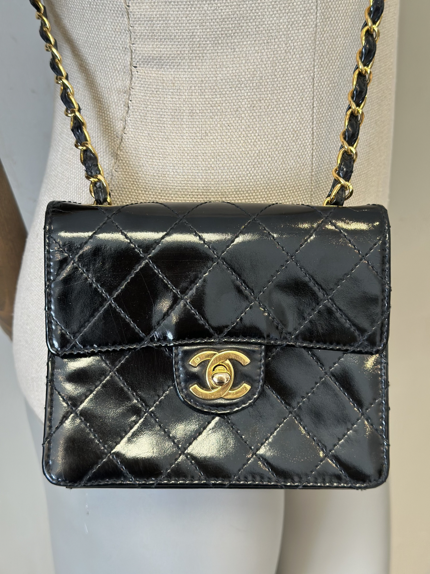 Mini Bandolera Chanel Vintage Square Classic Single Flap