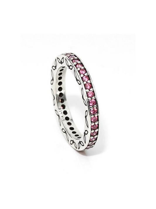 Anillo Pandora Eternity Crystals Pink