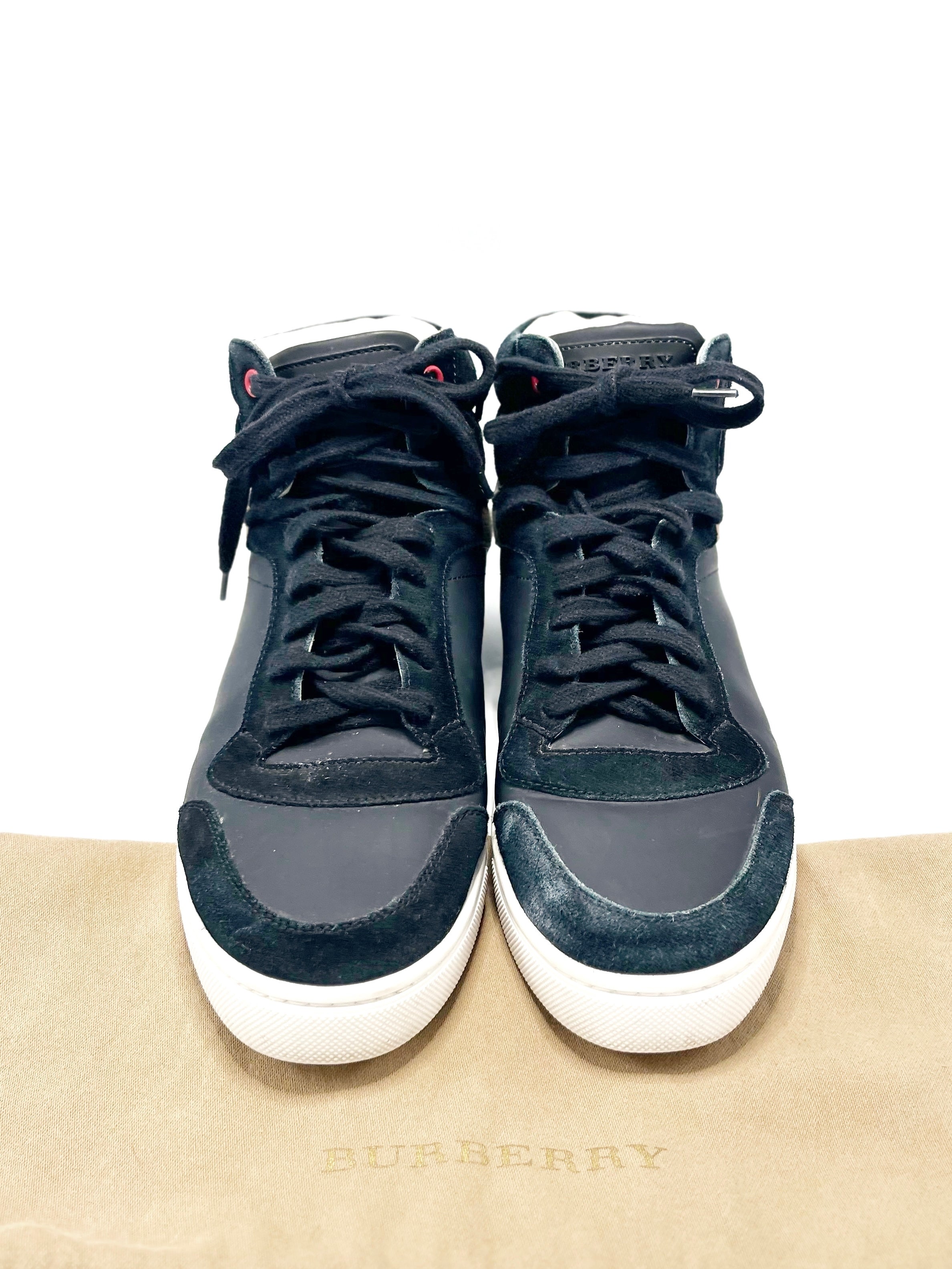 Champion Burberry High Top Reeth Trainers (43)