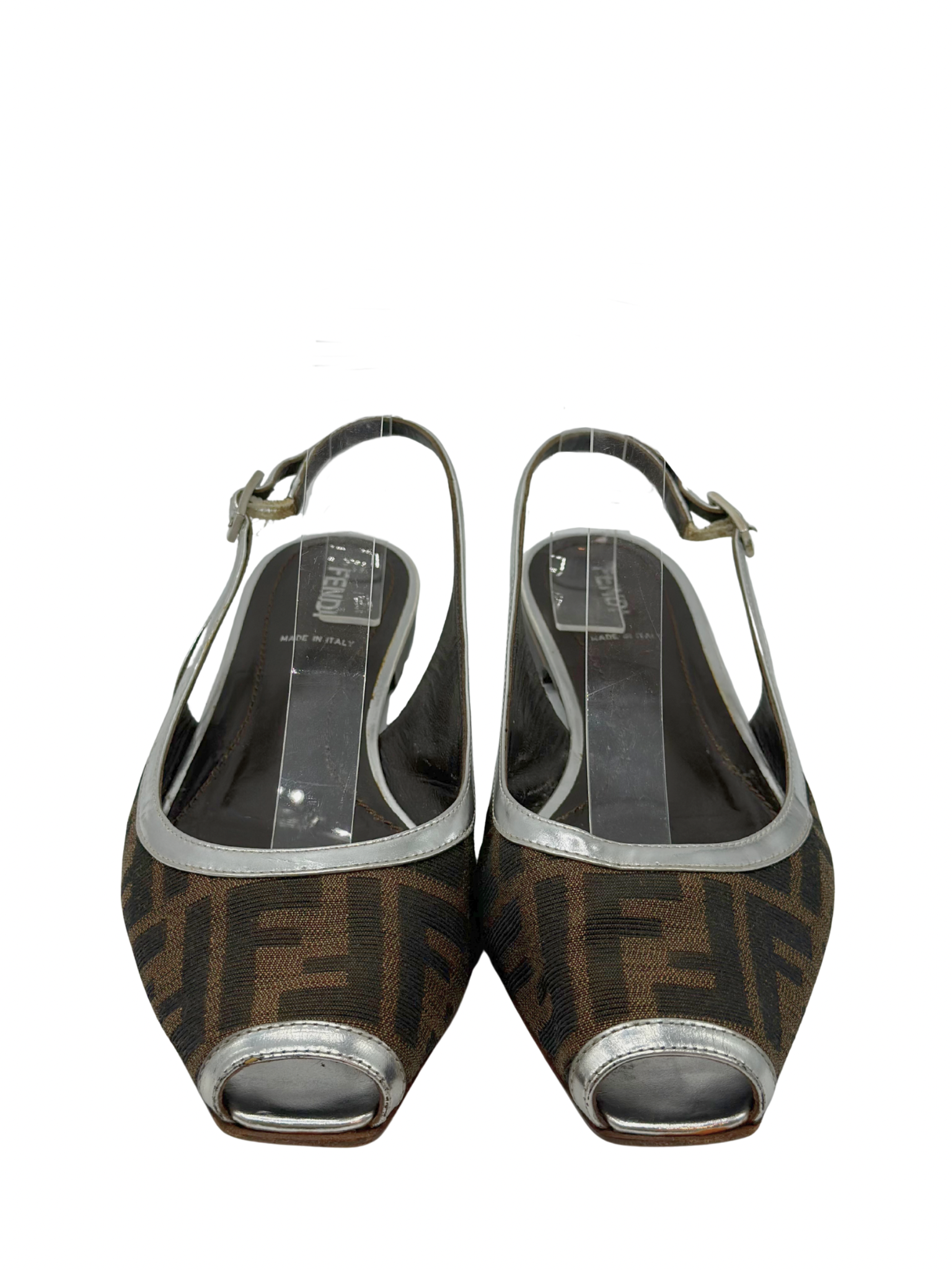 Sandalias Fendi Zucca Slingback (39.5)