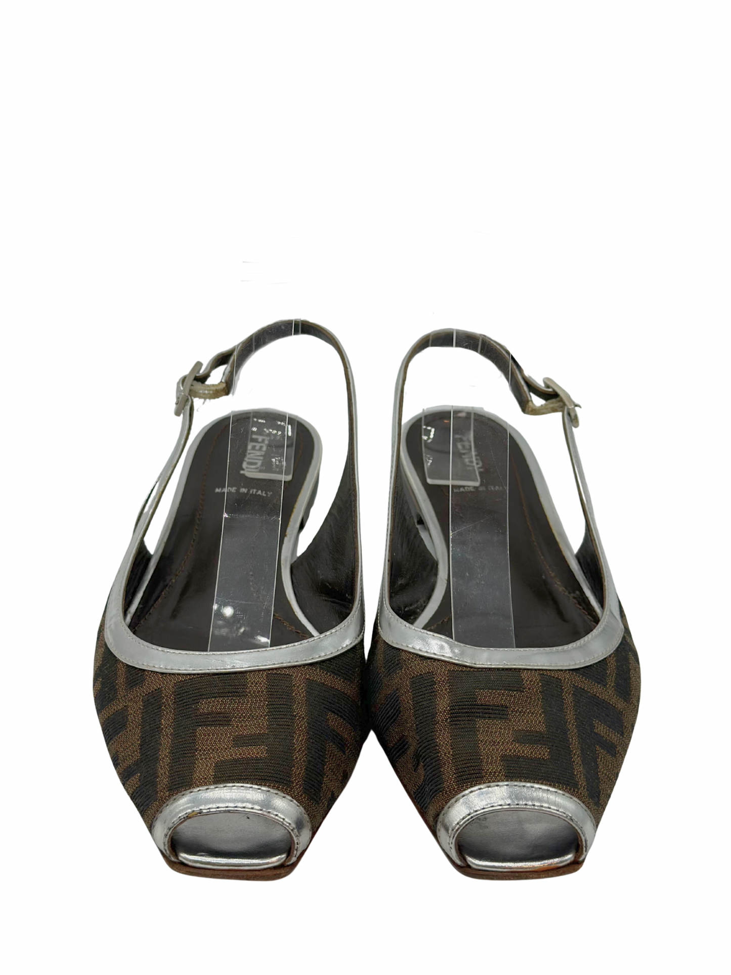 Sandalias Fendi Zucca Slingback (39.5)