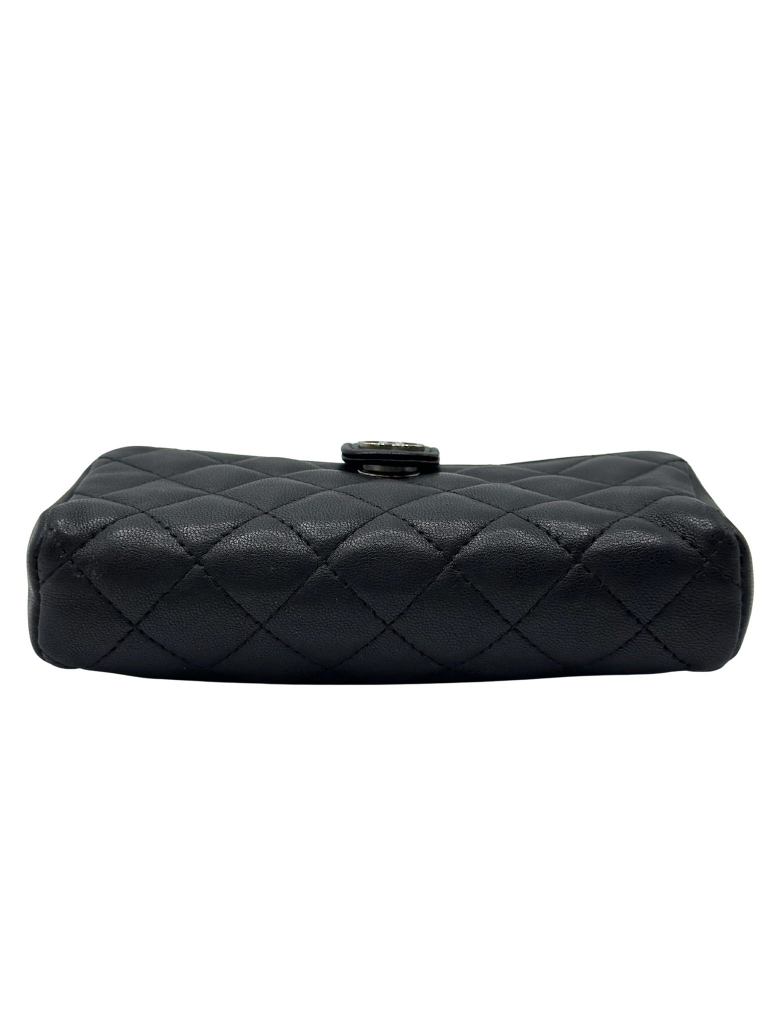 Monedero Mini Pouch Chanel Black Quilted Leather CC