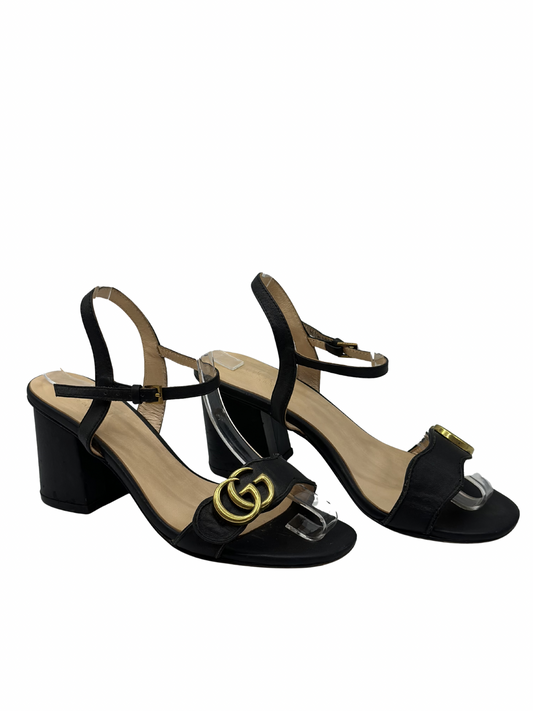 Sandalias Negras Gucci Marmont (39)