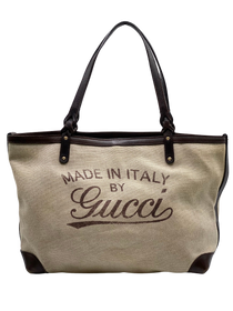 Cartera Gucci Craft Logo Tote Beige