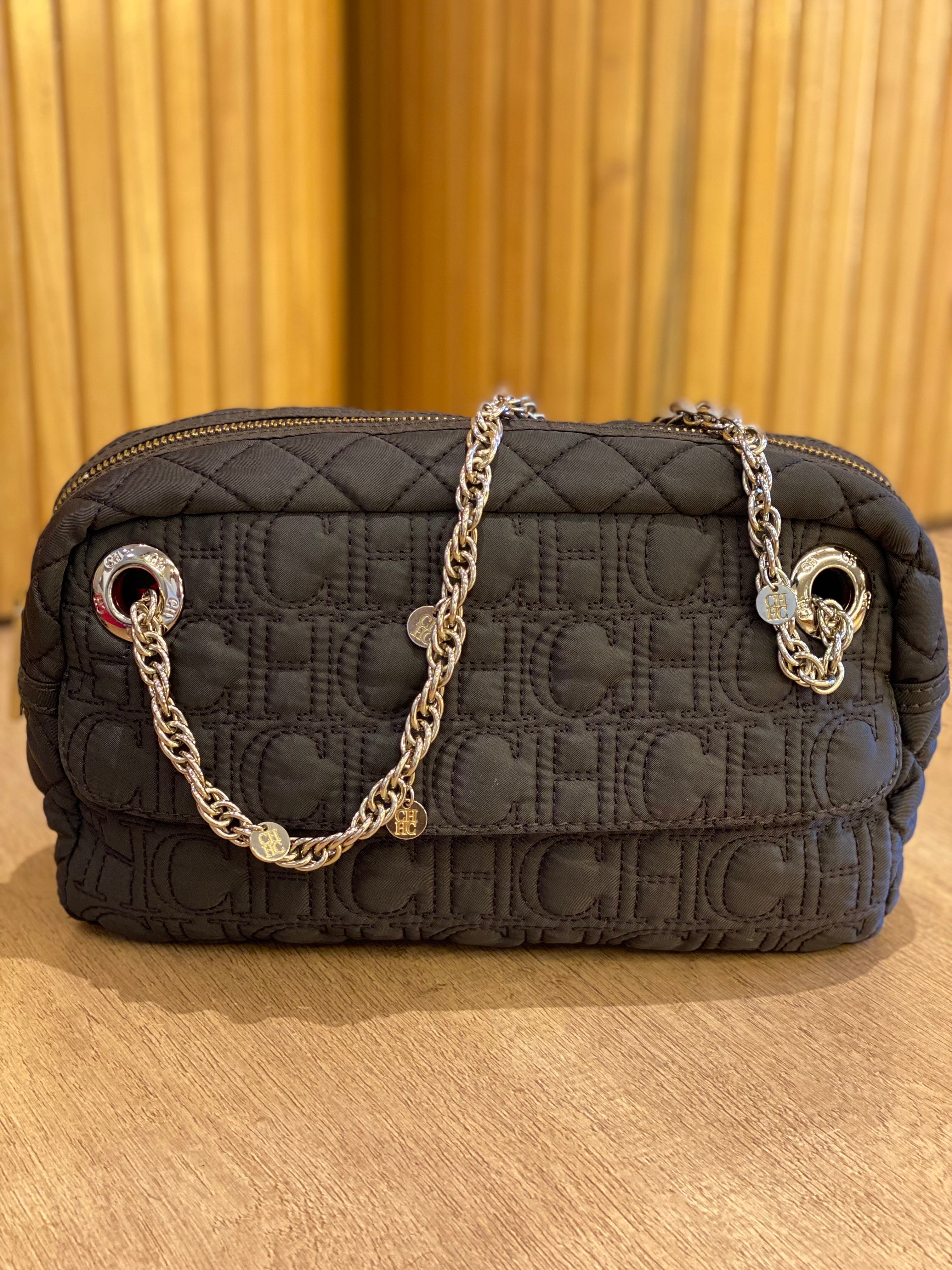 Cartera Carolina Herrera Quilted Nylon Chain Shoulder Bag