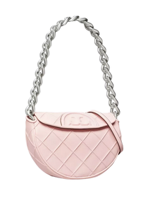 Bandolera Rosa Tory Burch Mini Fleming Soft Crescent
