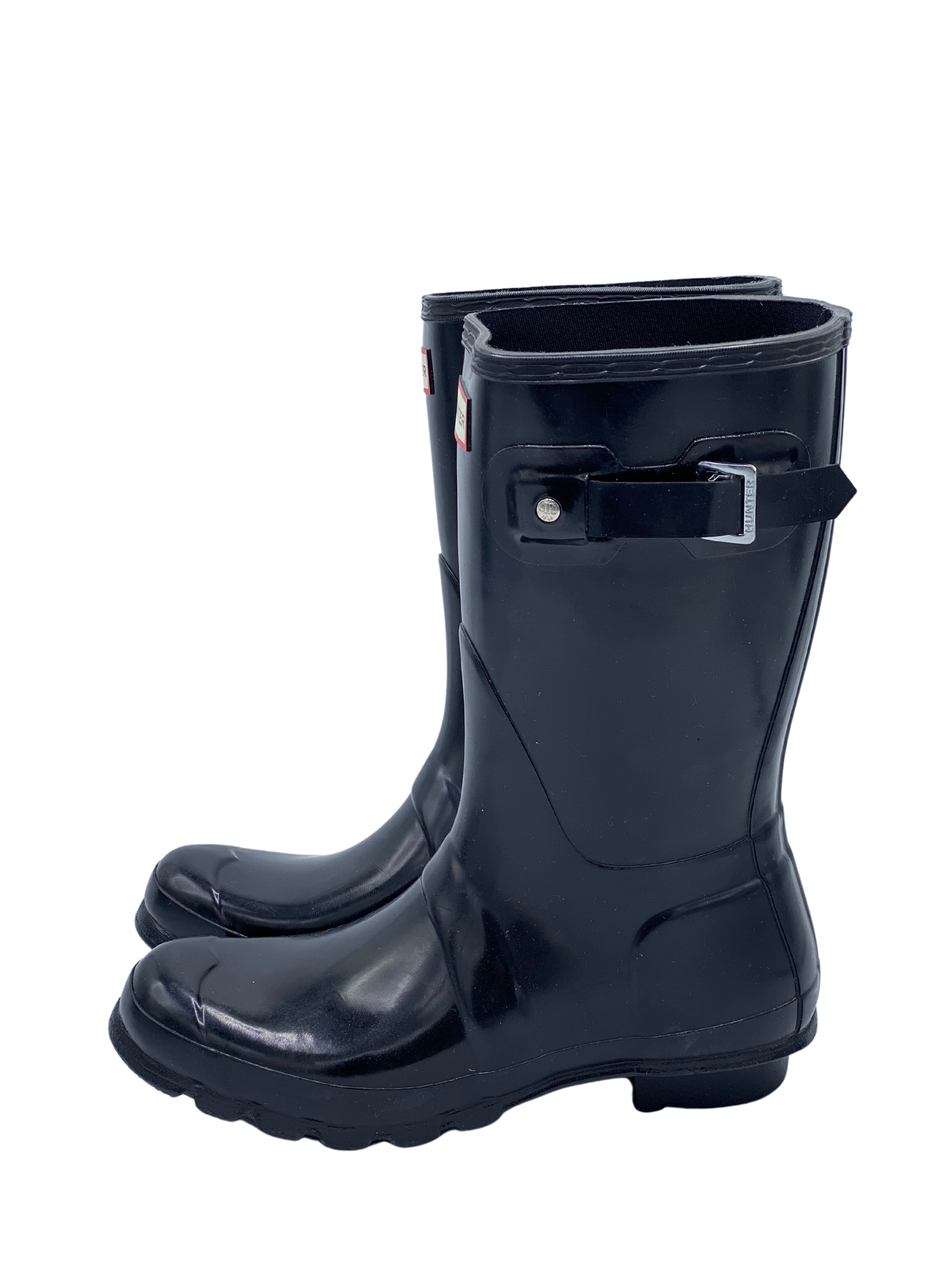 Bota de Lluvia Hunter Midi Glossy Black (8 US)