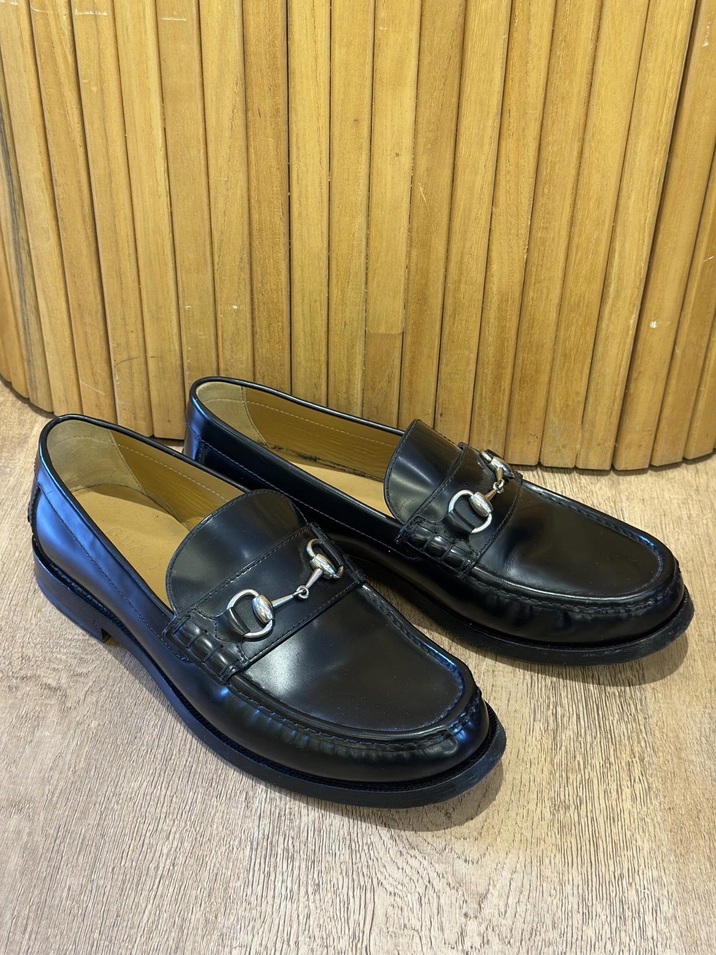 Mocasines Negros Gucci Horsebit 1953 (10 MASC)