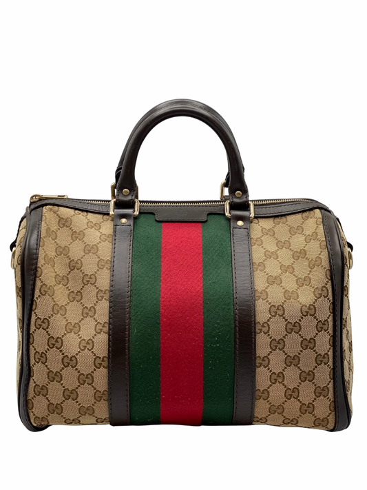 Bolso de Mano Gucci Vintage Boston Ophidia Line
