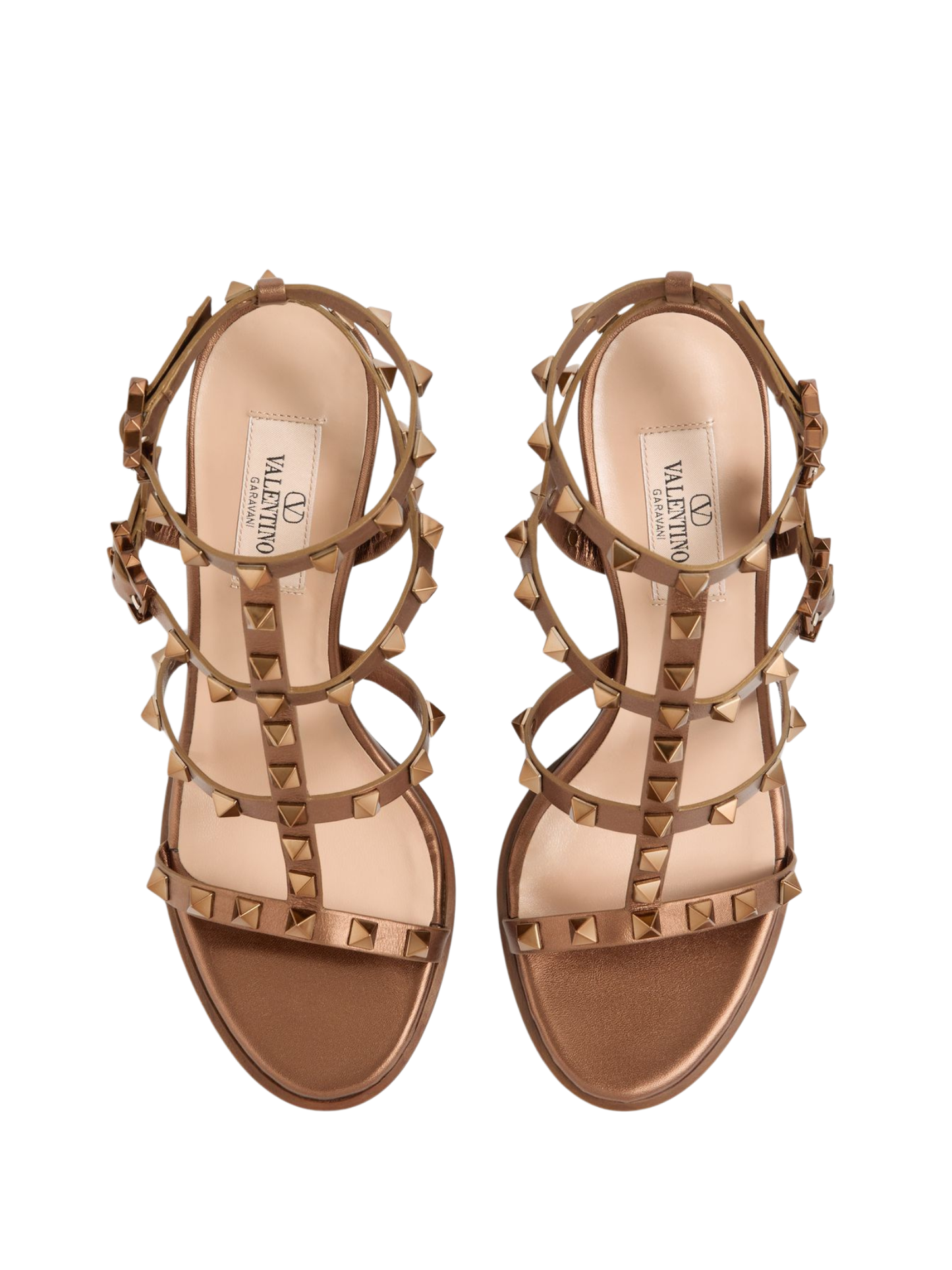 Sandalias Bronce Valentino Garavani Rockstud (37.5)