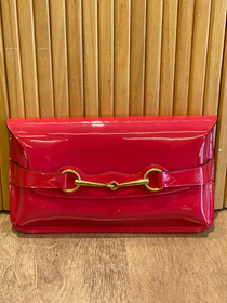 Clutch Gucci Horsebit Rojo Frambuesa