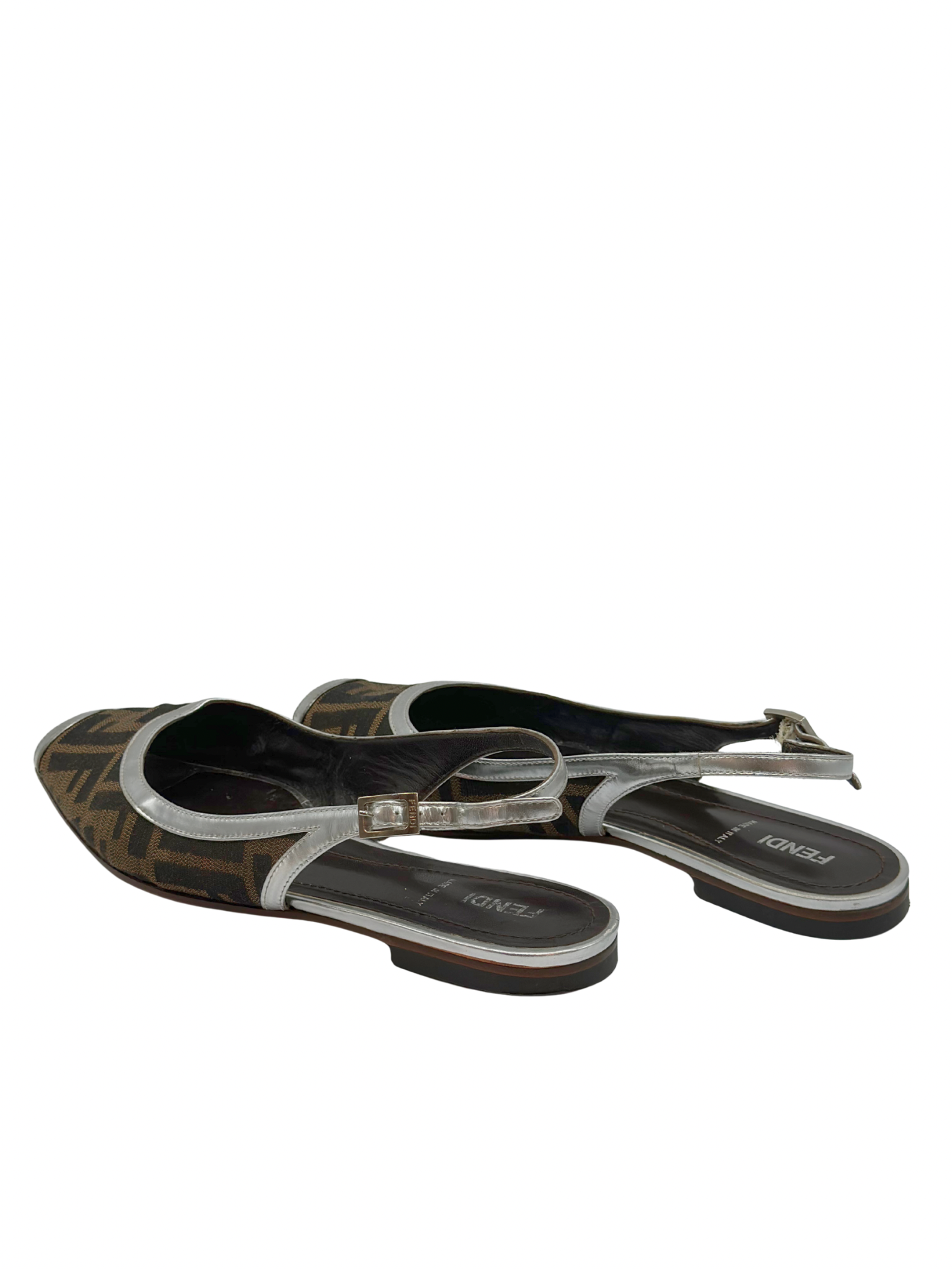 Sandalias Fendi Zucca Slingback (39.5)
