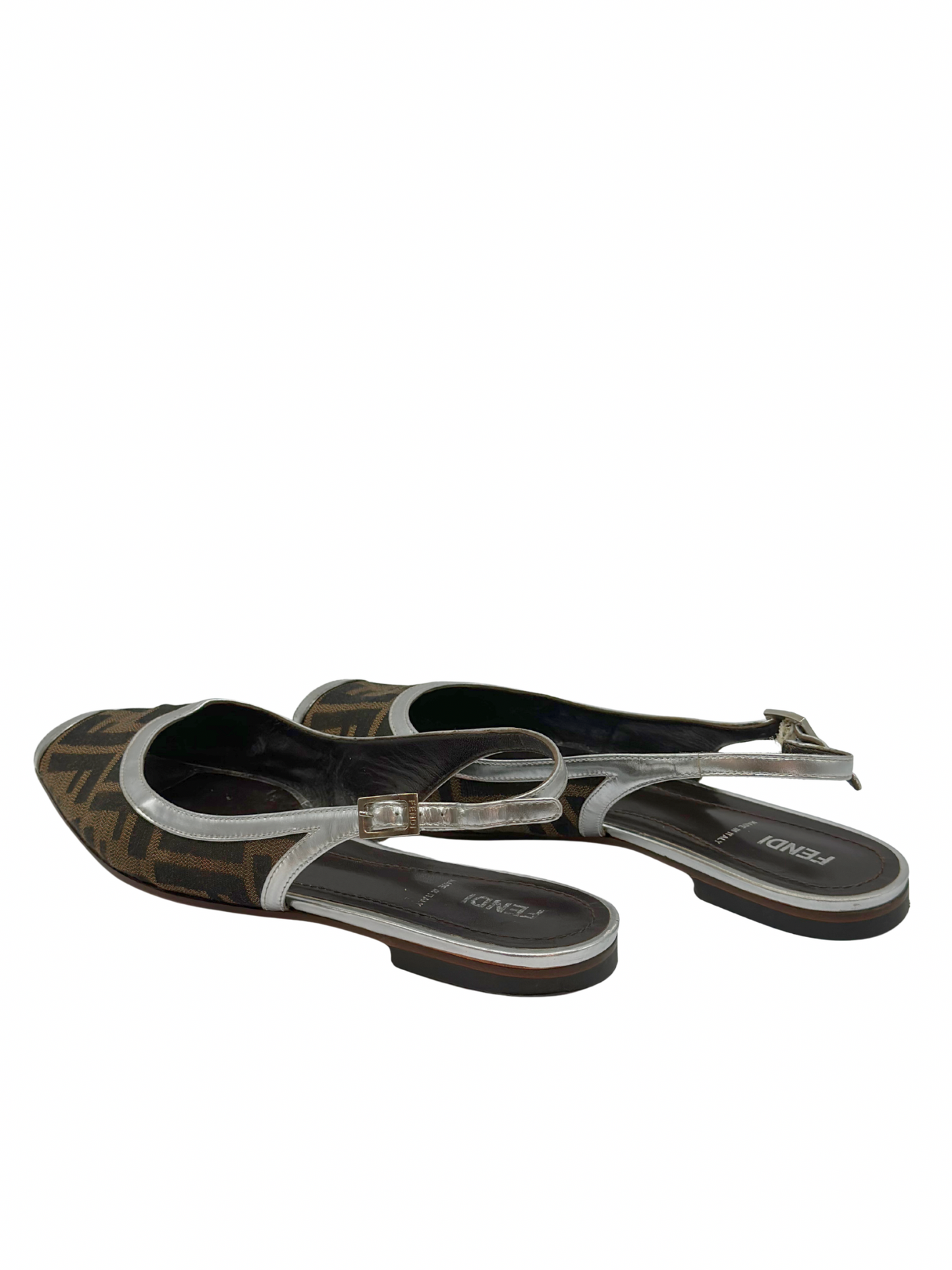 Sandalias Fendi Zucca Slingback (39.5)