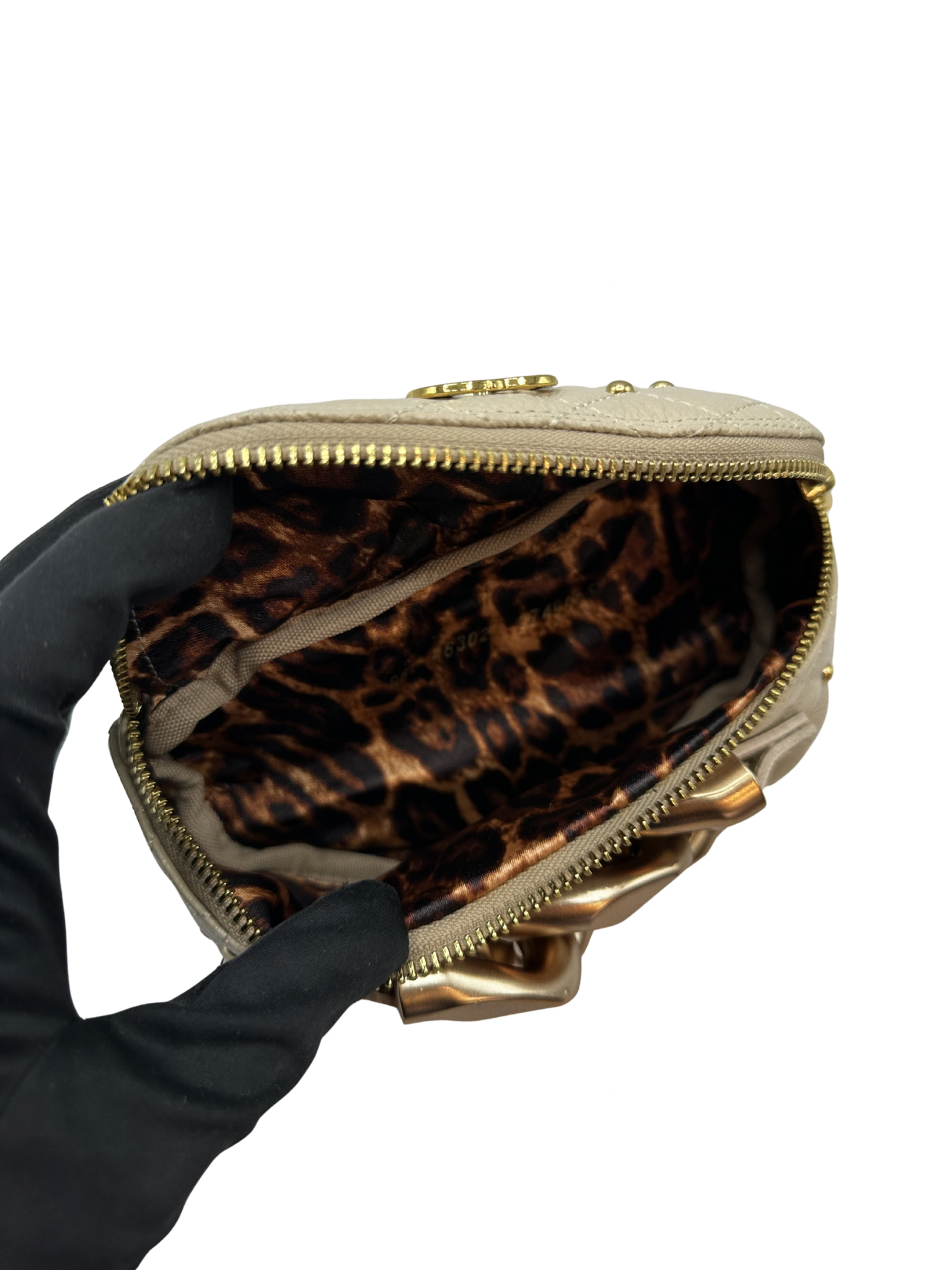 Mini Riñonera Beige con Cadenas Carmen Steffens