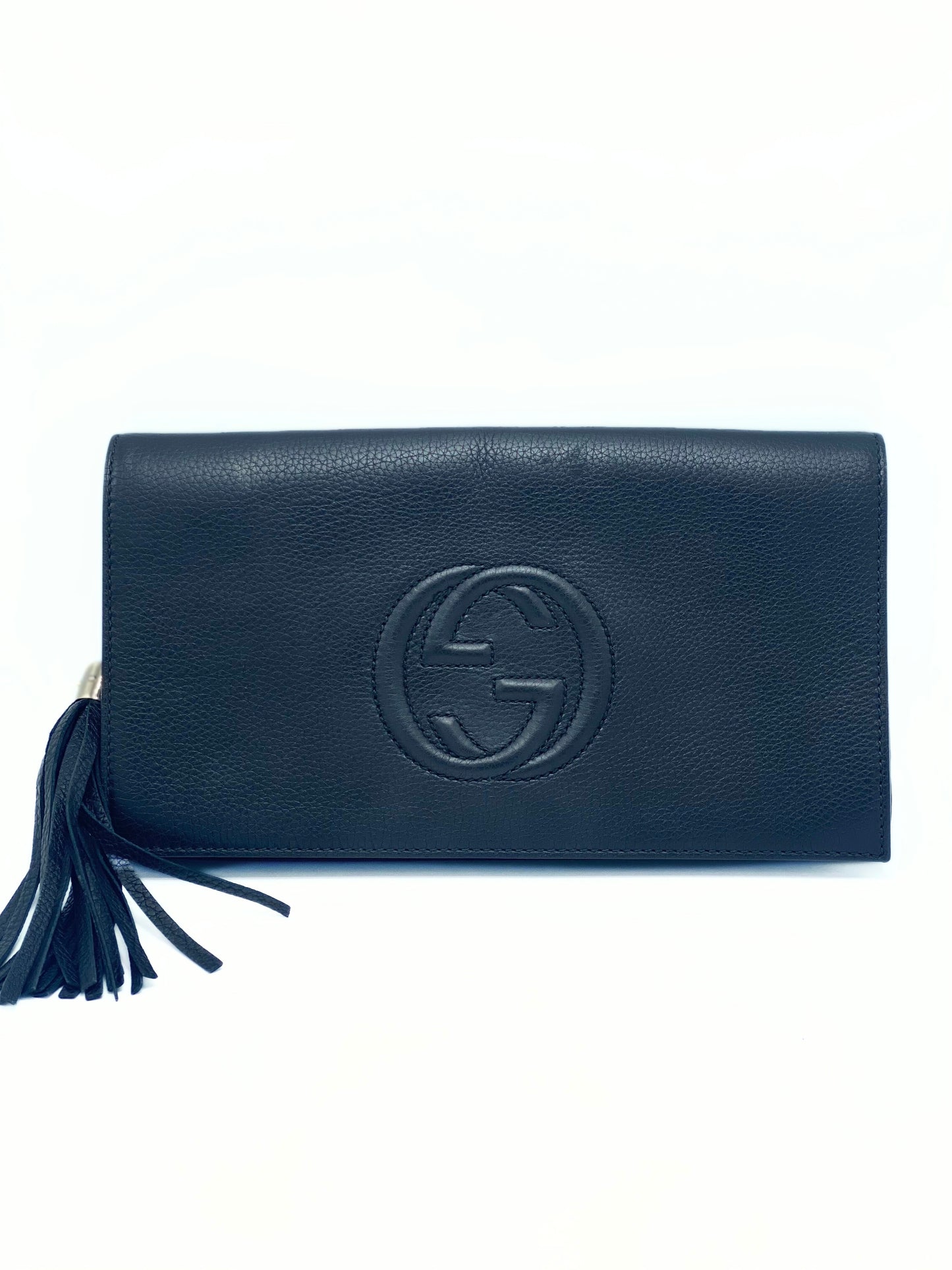 Sobre Gucci Soho Clutch Leather Bag