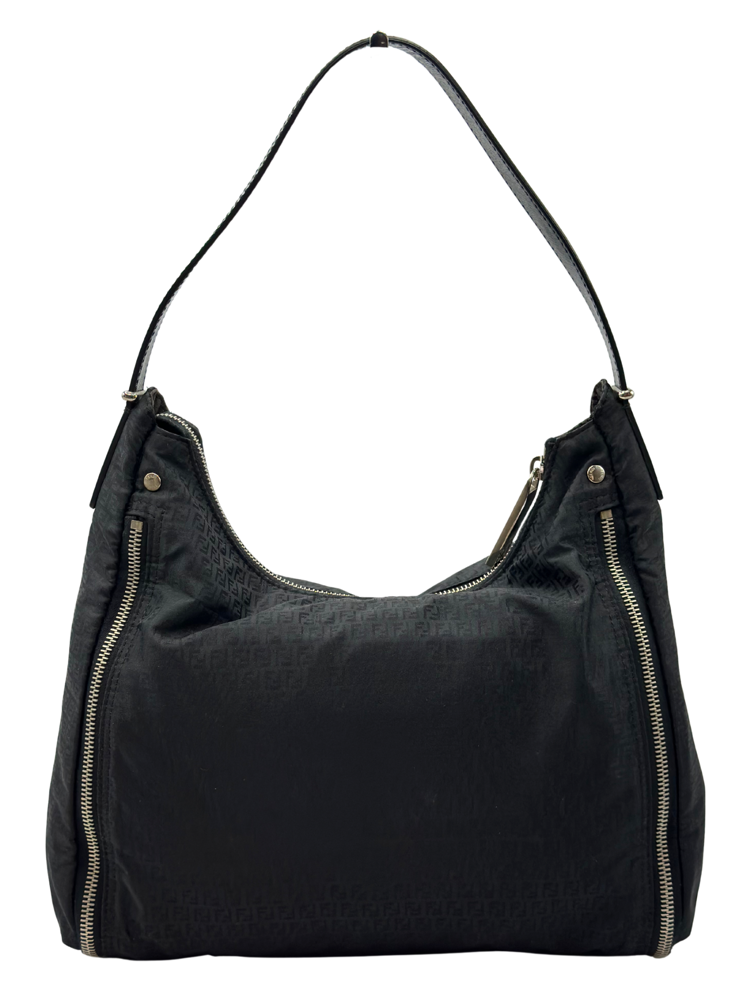 Cartera Negra Fendi Zucca Vintage