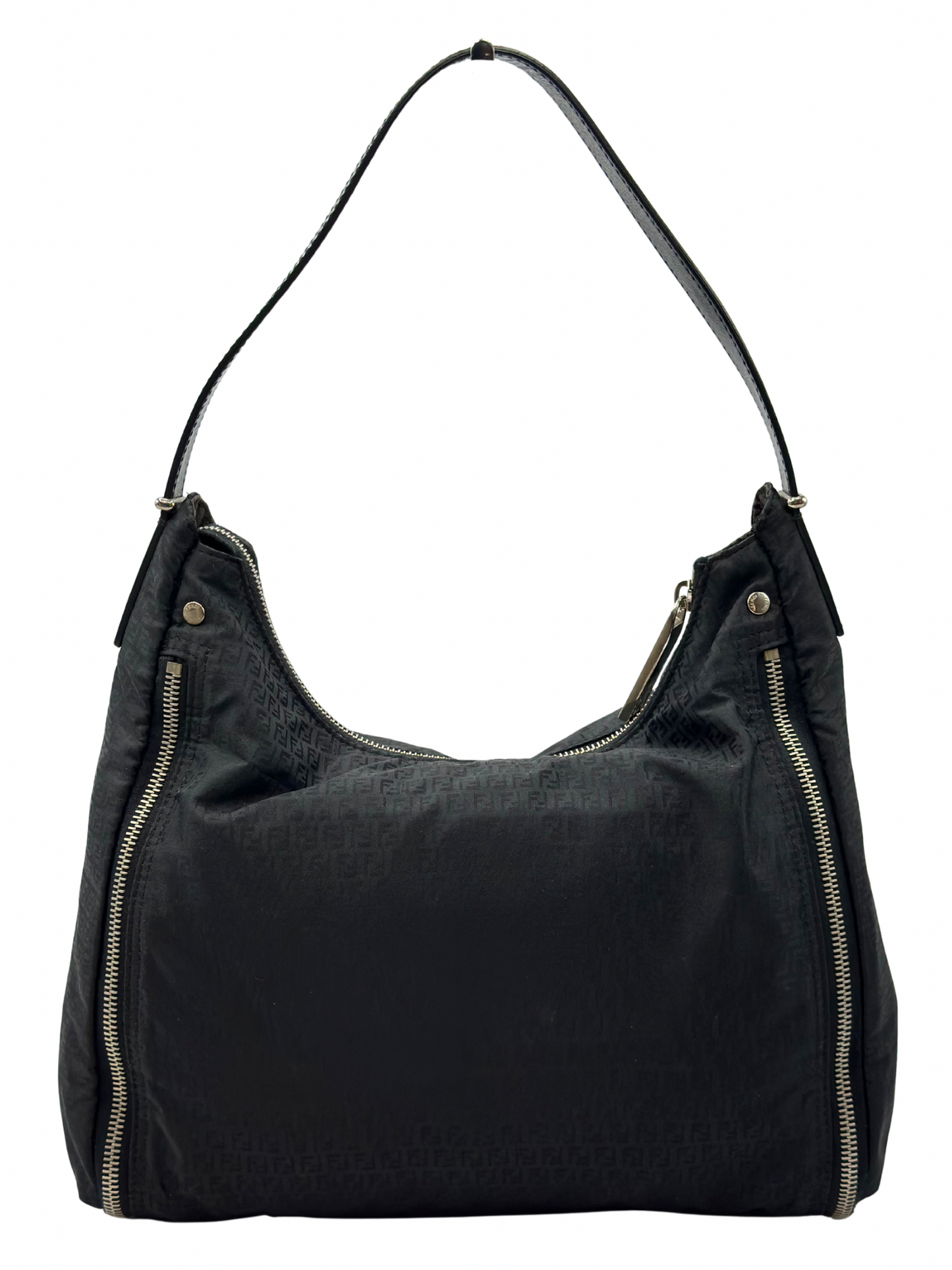 Cartera Negra Fendi Zucca Vintage