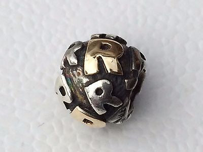 Charm Pandora Bicolor Letra R