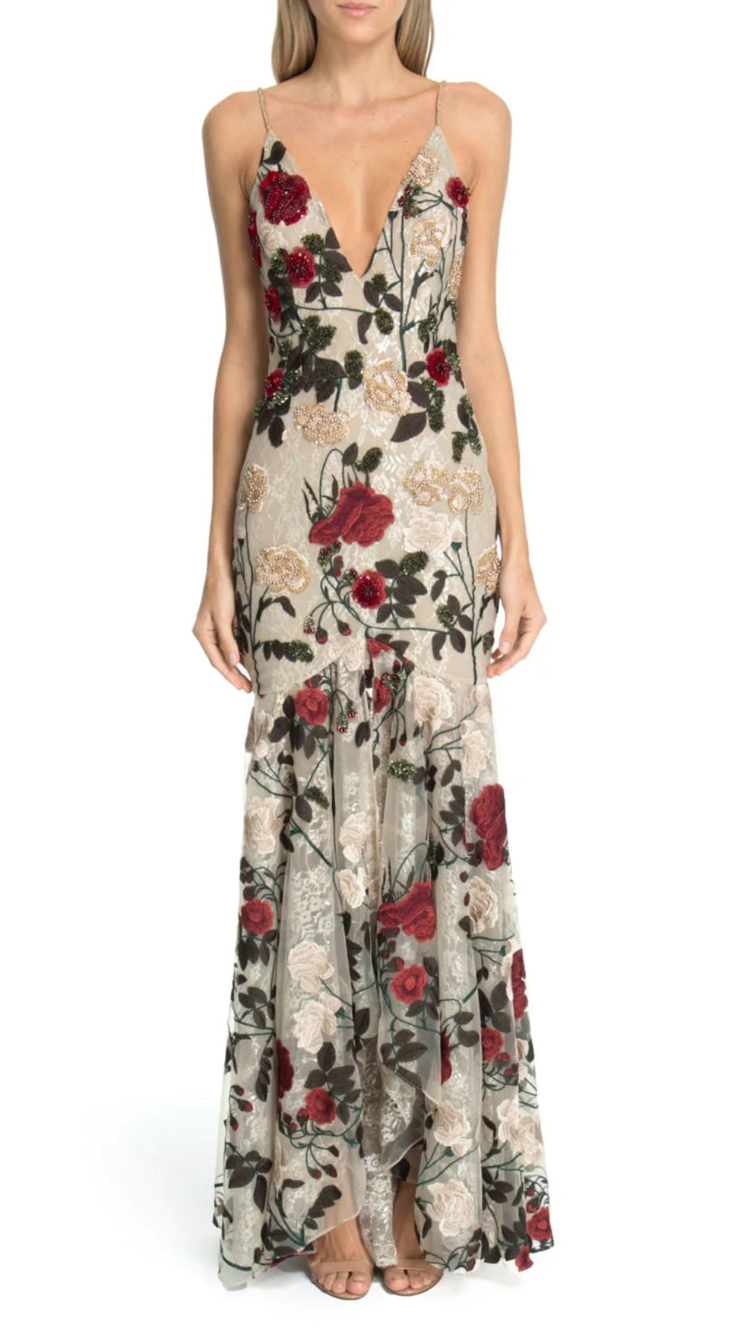 Vestido Pat Bo Floral Off White (Talle S)