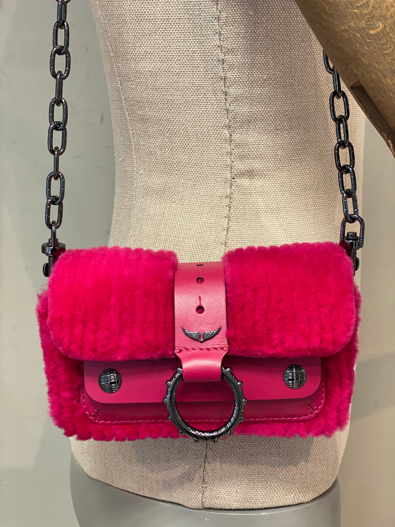 Bolso Fucsia de Piel Kate Wallet Zadig & Voltaire