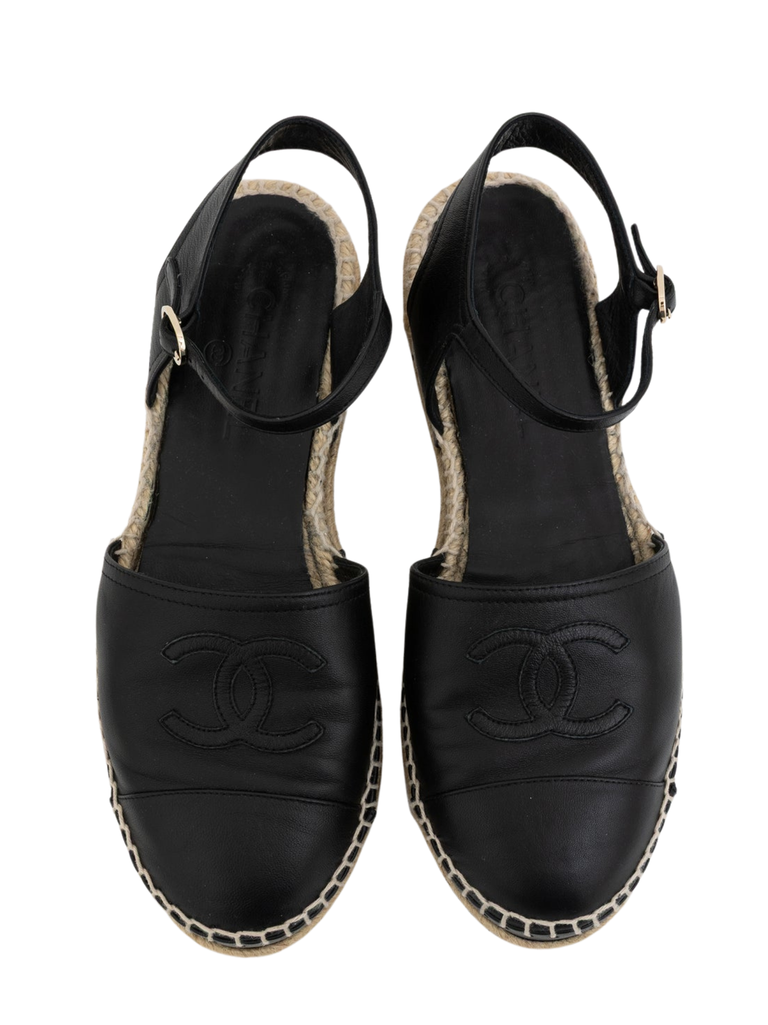 Espadrilles Chanel CC Cap Toe Ankle Strap (41)