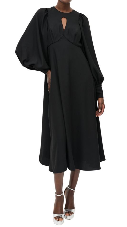 Vestido Midi Zimmermann Black Keyhole (M)